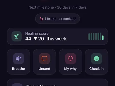 Zero Contact app counting a no contact streak of 23 days, 2 hours and 14 minutes