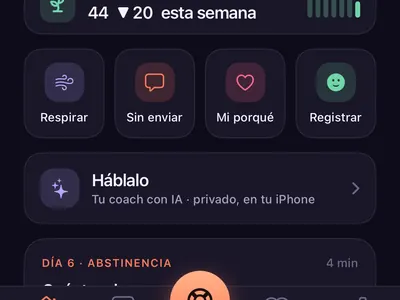 Contador de racha de Zero Contact con 23 días, 2 horas, 14 minutos y 18 segundos de contacto cero