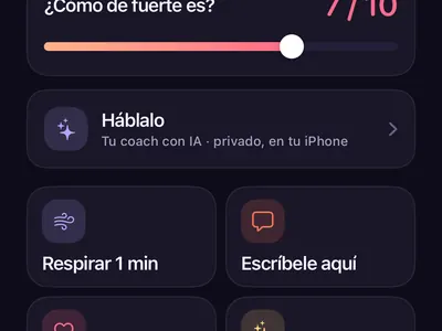 Pantalla SOS gratuita de la app Zero Contact con control del impulso y herramientas para respirar, escribir y hablar con un amigo