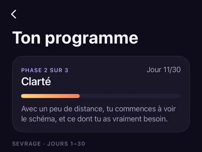 Plan de 90 jours de Zero Contact en phase deux, Clarté, avec une liste de courtes leçons quotidiennes